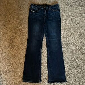 Dark wash stretchy boot cut Judy blue jeans